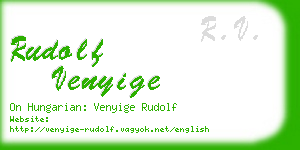 rudolf venyige business card